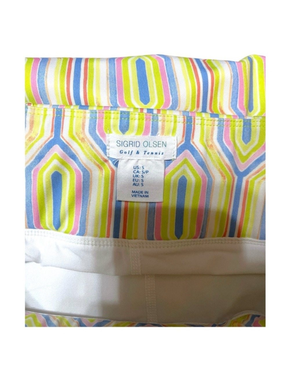 Sigrid Olsen Golf & Tennis Skort Size Small Geometric Print with Ruffles - Picture 6 of 7